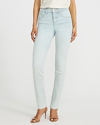 Mid Rise Light Wash Skinny Jeans