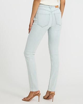 Mid Rise Light Wash Skinny Jeans
