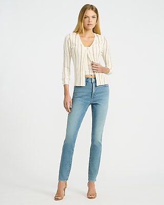 High Waisted Medium Wash Skinny Jeans | Express