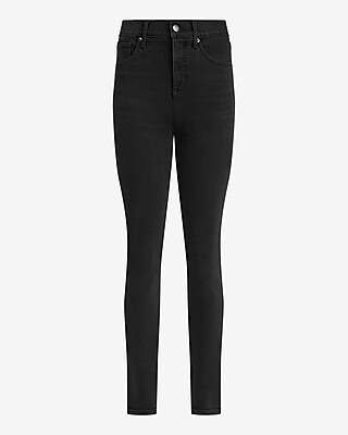 High Waisted Black Wash Skinny Jeans