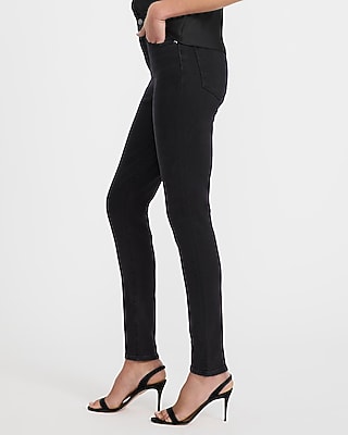 High Waisted Black Wash Skinny Jeans