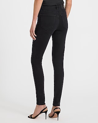 High Waisted Black Wash Skinny Jeans
