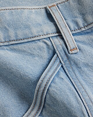 High Waisted Light Wash '90s Slim Cargo Jeans