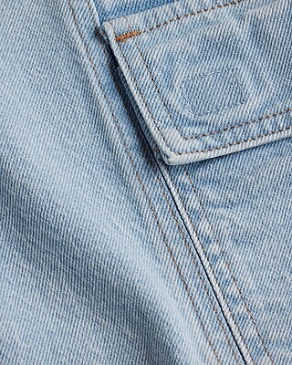 High Waisted Light Wash '90s Slim Cargo Jeans