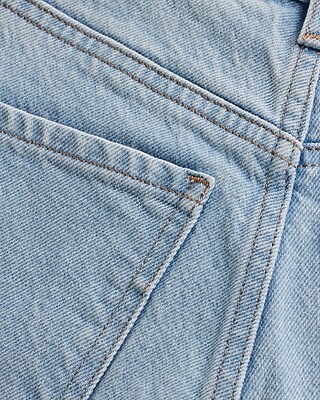High Waisted Light Wash '90s Slim Cargo Jeans