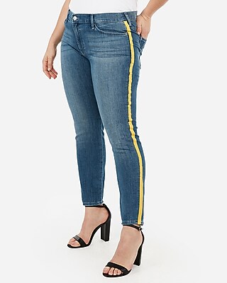 express jeans with yellow stripe