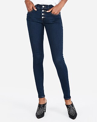 express button fly jeans