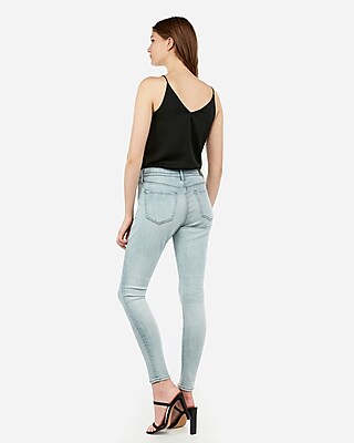 light wash mid rise jeans