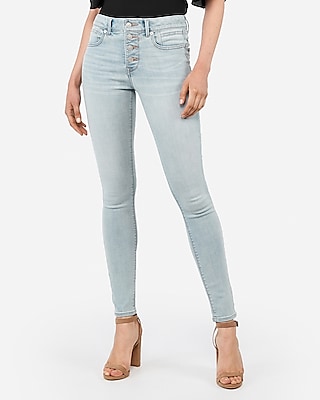 express button fly jeans