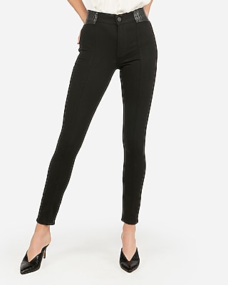 black denim leggings