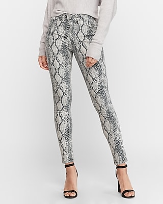 snakeskin high waisted jeans