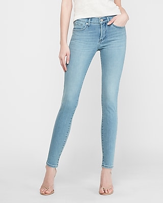 light wash mid rise jeans