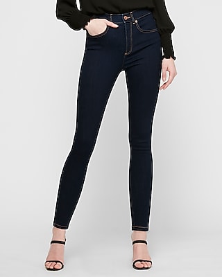 dark wash high waisted skinny jeans