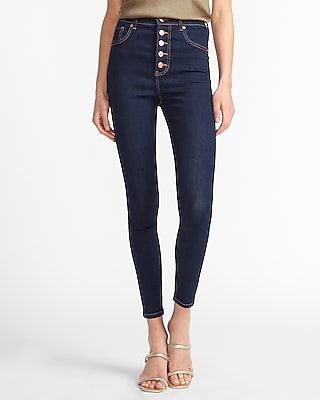 express button fly jeans