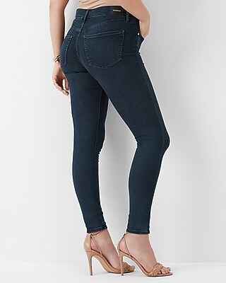 Mid Rise Dark Wash Supersoft Skinny Jeans