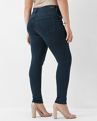 Mid Rise Dark Wash Supersoft Skinny Jeans