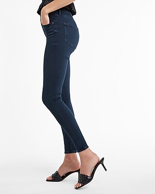 Mid Rise Dark Wash Supersoft Skinny Jeans