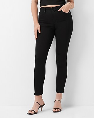 high rise black skinny