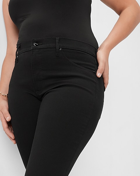 Mid Rise Black Supersoft Skinny Jeans