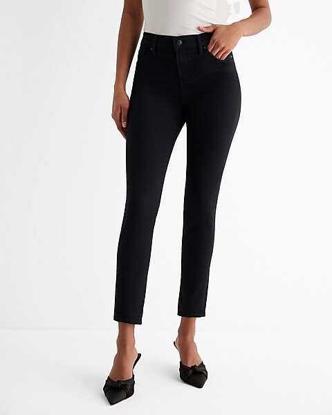 Mid Black Supersoft Skinny Jeans | Express