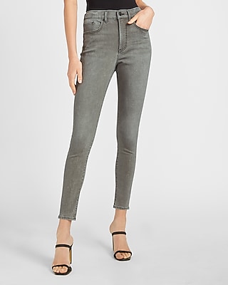 gray faded jeans