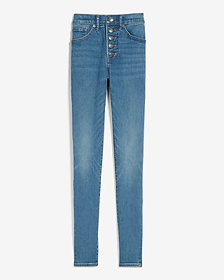 express button fly jeans