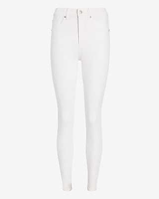 High Waisted White Supersoft Skinny Jeans