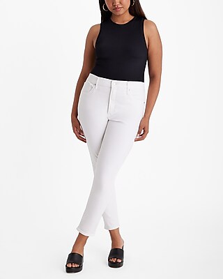 High Waisted White Supersoft Skinny Jeans