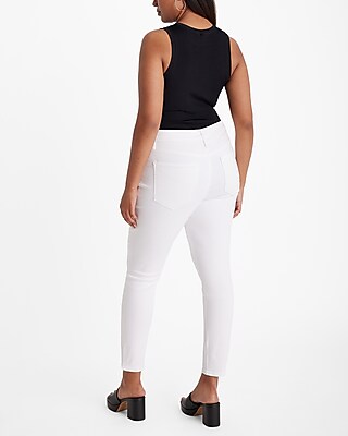 High Waisted White Supersoft Skinny Jeans