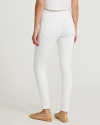 High Waisted White Supersoft Skinny Jeans