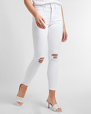 white skinny jeans women