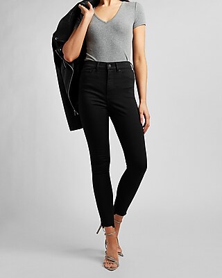 express black high waisted jeans