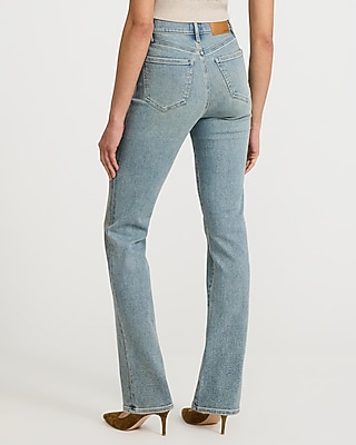 High Waisted '90s Slim Light Wash Jeans Hyper Stretch