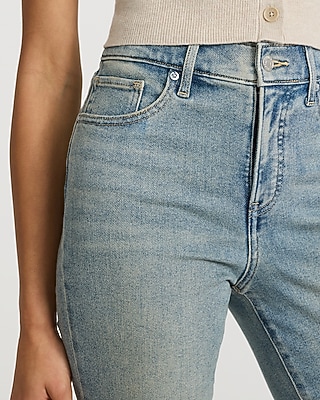 High Waisted '90s Slim Light Wash Jeans Hyper Stretch