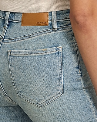 High Waisted '90s Slim Light Wash Jeans Hyper Stretch
