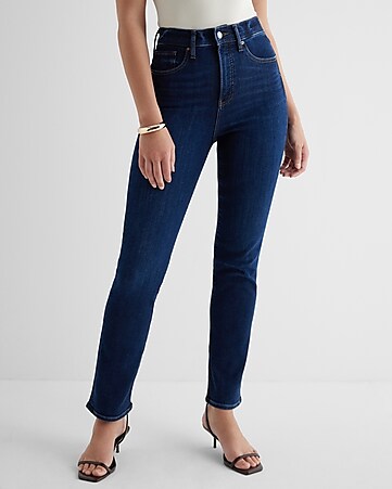 Women's Ultra High-Rise Medium Wash 90s Straight Jeans, Women's Bottoms