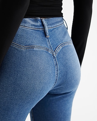 High Waisted Medium Wash Ripped '90s Slim Jeans