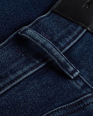 High Waisted Dark Wash Raw Hem '90s Slim Jeans