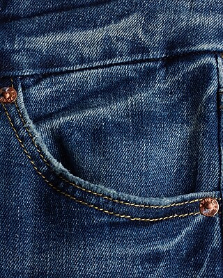 High Waisted Dark Wash Raw Hem FlexX '90s Slim Jeans