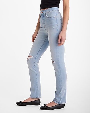 Waxed Denim Women Jeans Sexy Solid Jeans Slim Straight Fashion