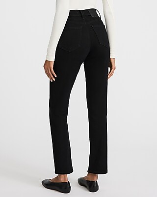 High Waisted Coated Black '90s Slim Jeans