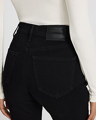 High Waisted Coated Black '90s Slim Jeans