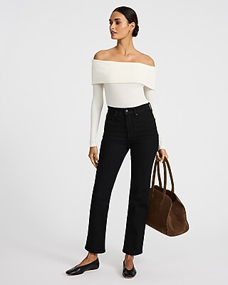 High Waisted Coated Black '90s Slim Jeans