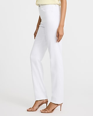 High Waisted White '90s Slim Jeans