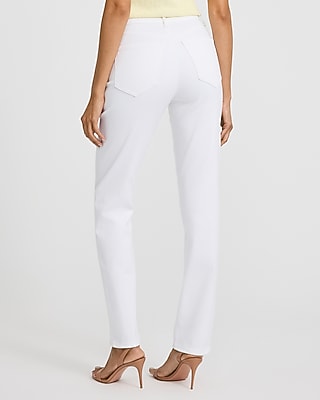 High Waisted White '90s Slim Jeans