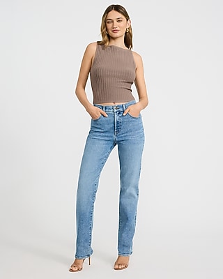 High Waisted Medium Wash 90s Slim Jeans