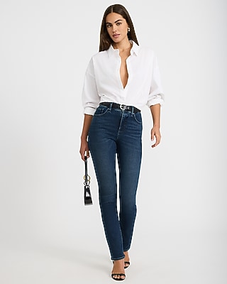 High Waisted Dark Wash '90s Slim Jeans