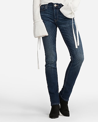 slim mid rise jeans