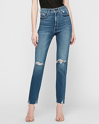 womens petite black ripped jeans
