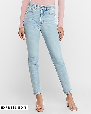 light washed high waisted jeans